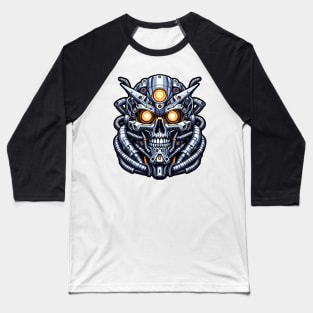 Biomech Skull S01 D02 Baseball T-Shirt